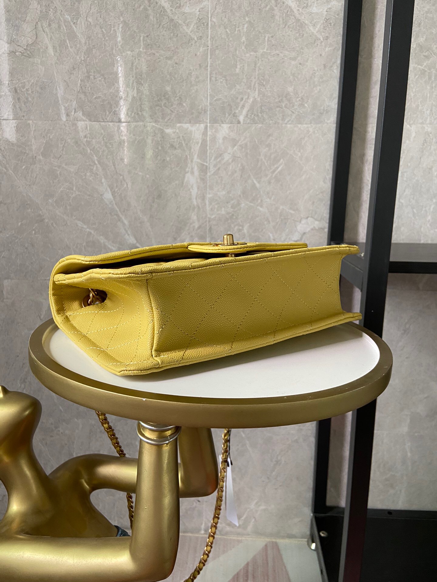 Chanel flap bag Grained Calfskin AS2357 yellow