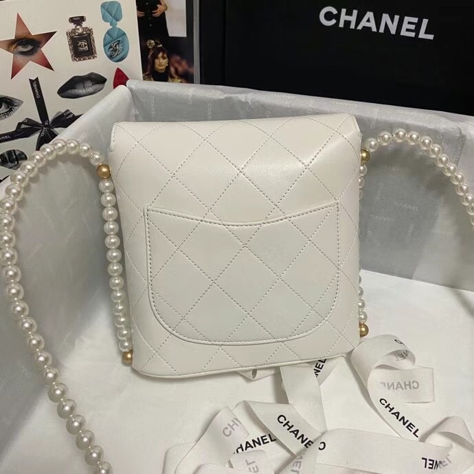 Chanel small hobo bag AS2503 white