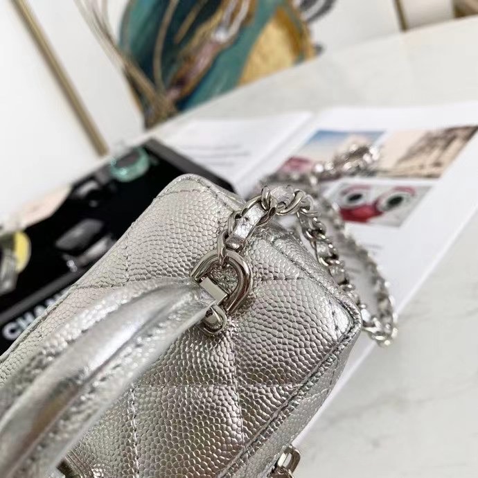 chanel small vanity with chain AP2194 Silver