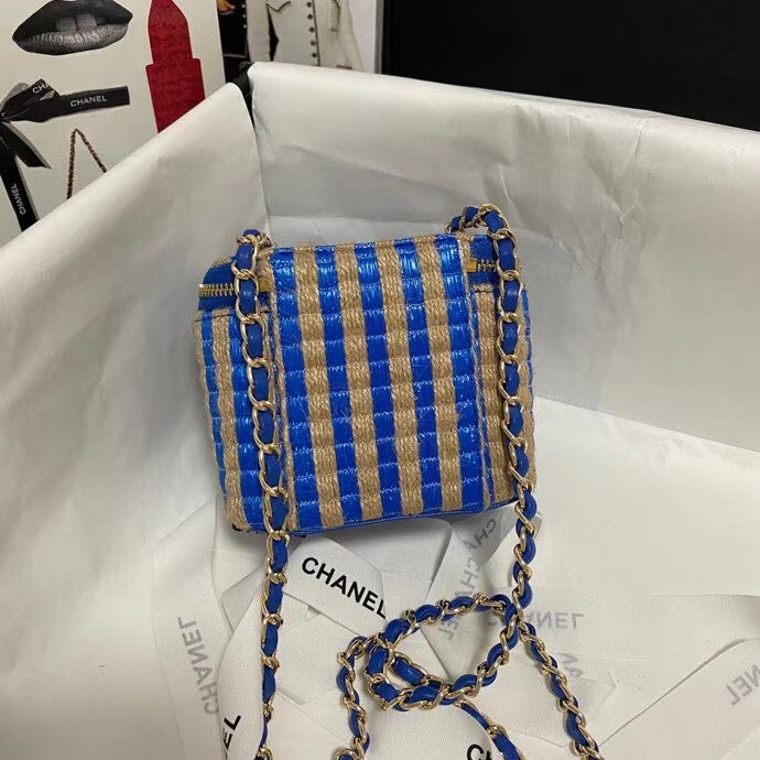 Chanel Weave Shoulder Bag AP1998 blue