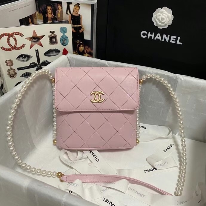 Chanel small hobo bag AS2503 light pink