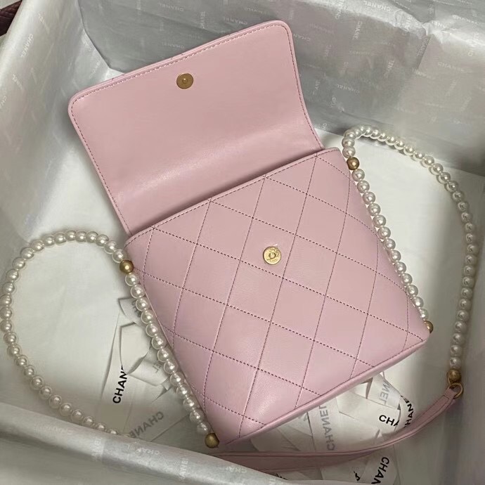 Chanel small hobo bag AS2503 light pink