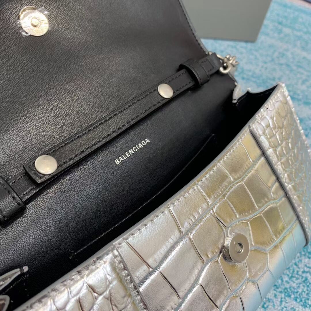 Balenciaga HOURGLASS CHAIN BAG B164497 Silver