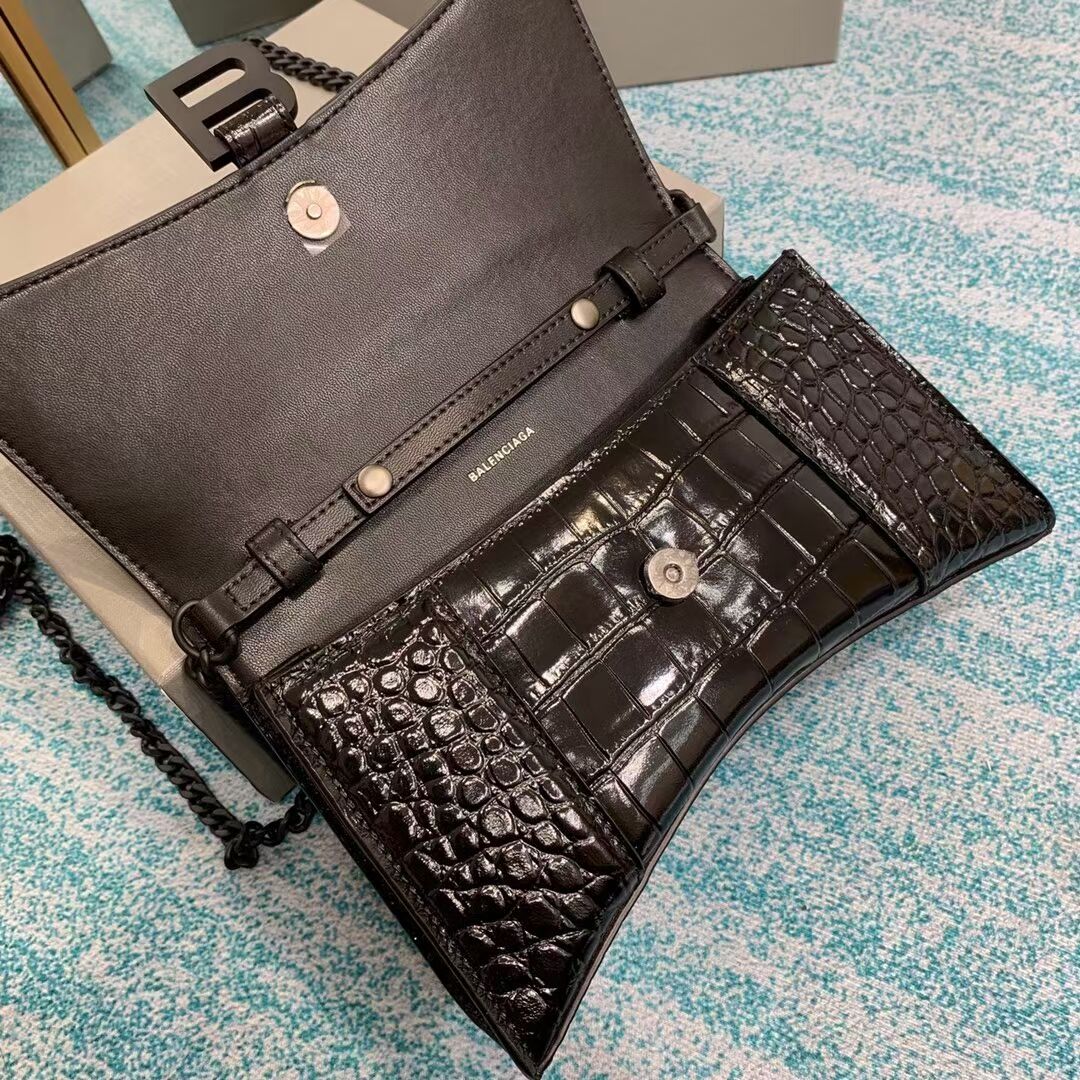 Balenciaga HOURGLASS CHAIN BAG B164497 black