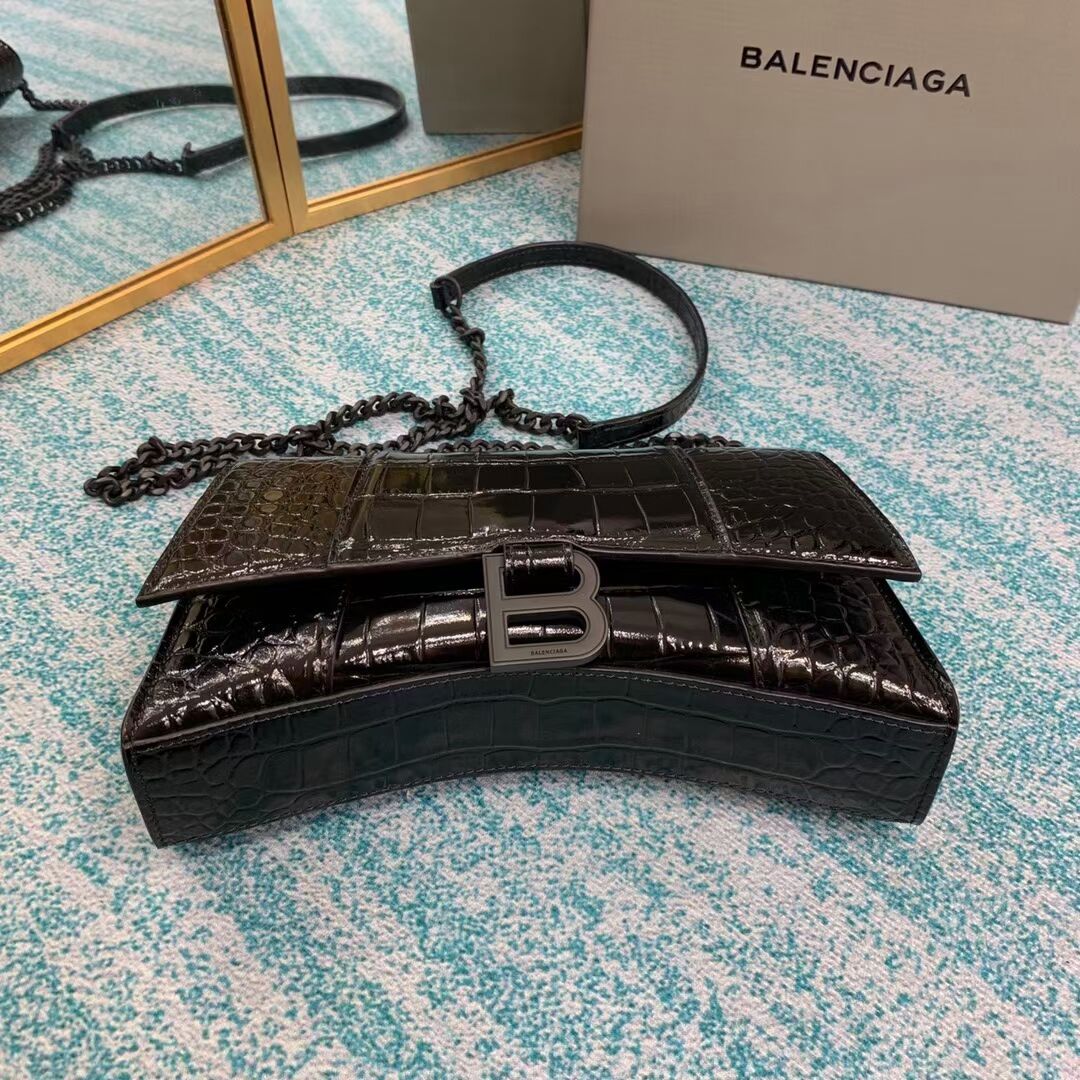 Balenciaga HOURGLASS CHAIN BAG B164497 black