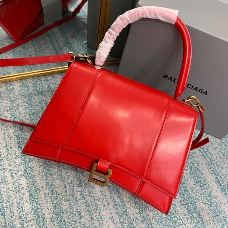 Balenciaga HOURGLASS MEDIUM TOP HANDLE BAG B108892 red