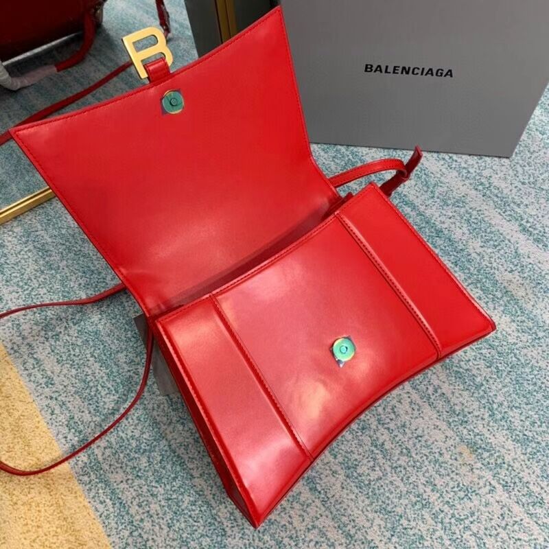 Balenciaga HOURGLASS MEDIUM TOP HANDLE BAG B108892 red