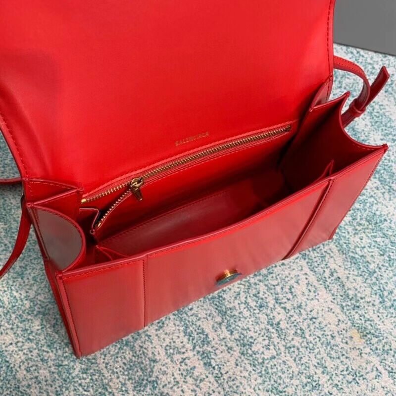 Balenciaga HOURGLASS MEDIUM TOP HANDLE BAG B108892 red