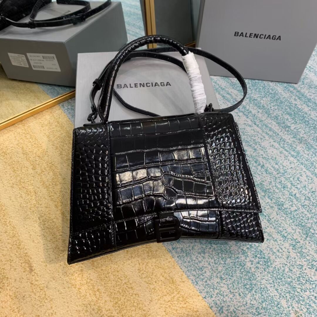 Balenciaga HOURGLASS MEDIUM TOP HANDLE BAG B108892E black