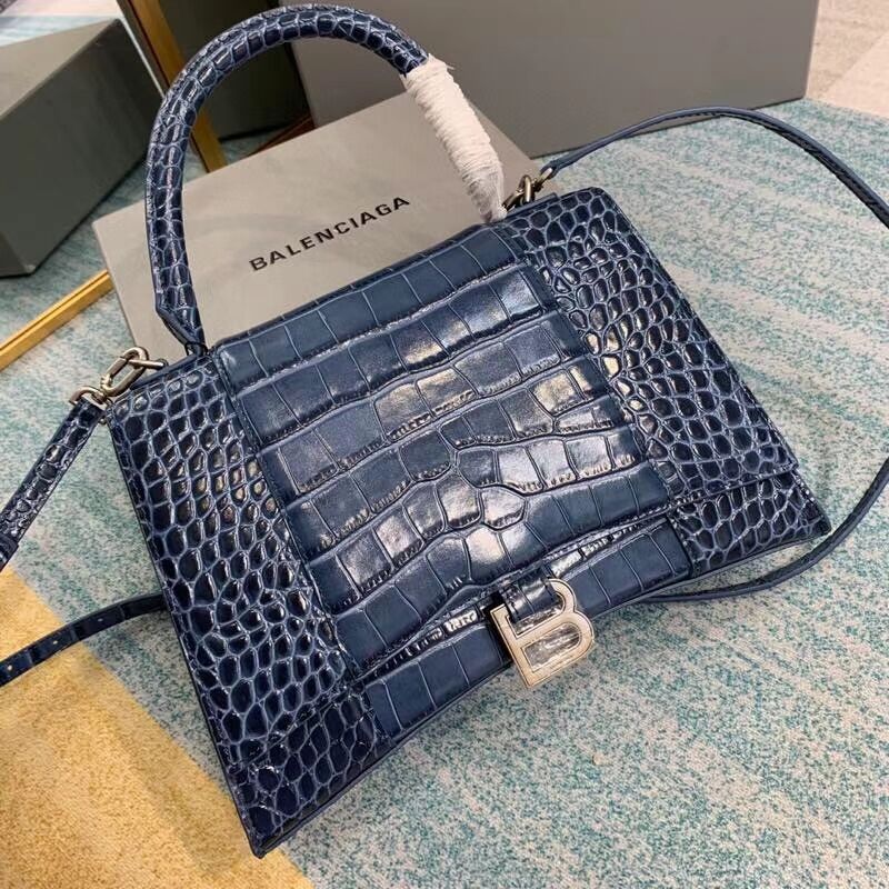 Balenciaga HOURGLASS MEDIUM TOP HANDLE BAG B108892E blue