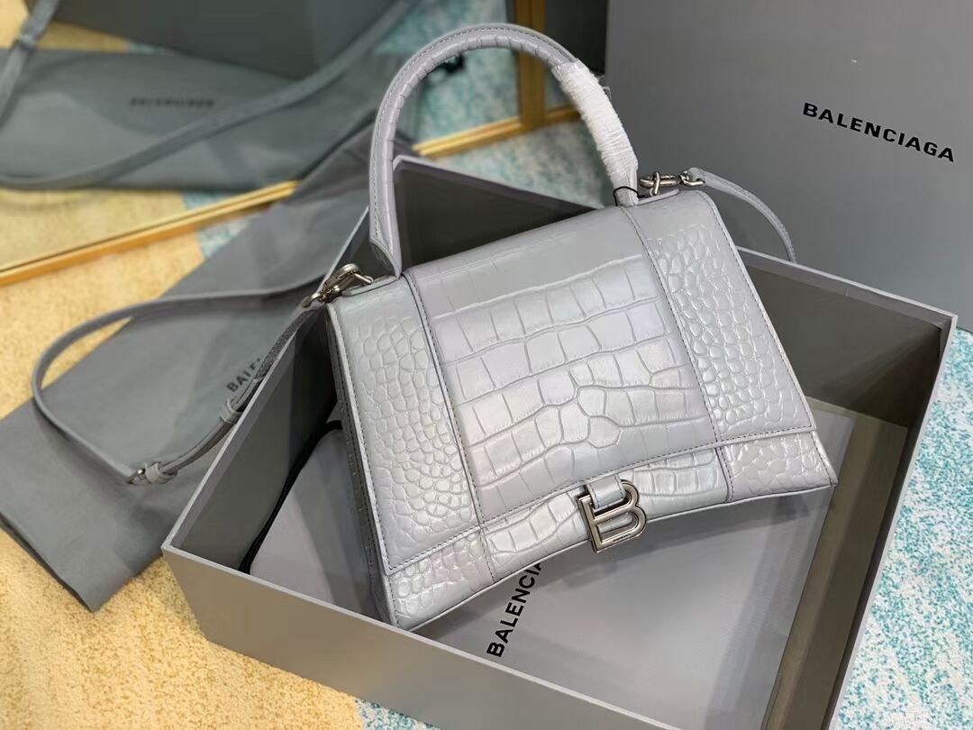 Balenciaga HOURGLASS MEDIUM TOP HANDLE BAG B108892E grey