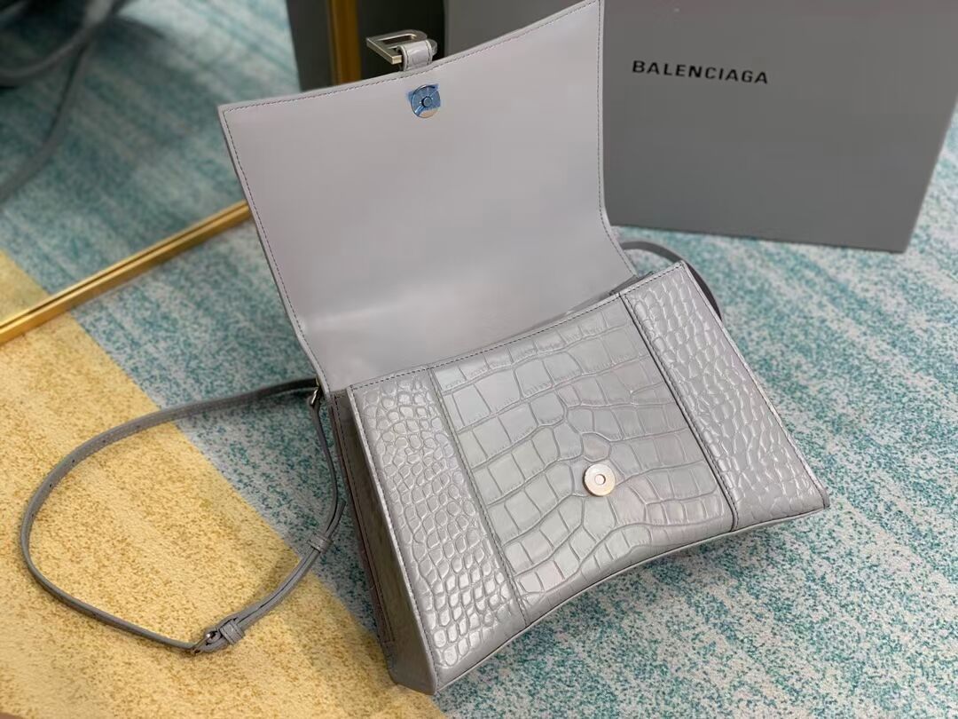 Balenciaga HOURGLASS MEDIUM TOP HANDLE BAG B108892E grey