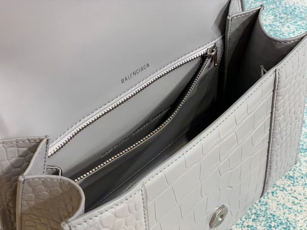 Balenciaga HOURGLASS MEDIUM TOP HANDLE BAG B108892E grey