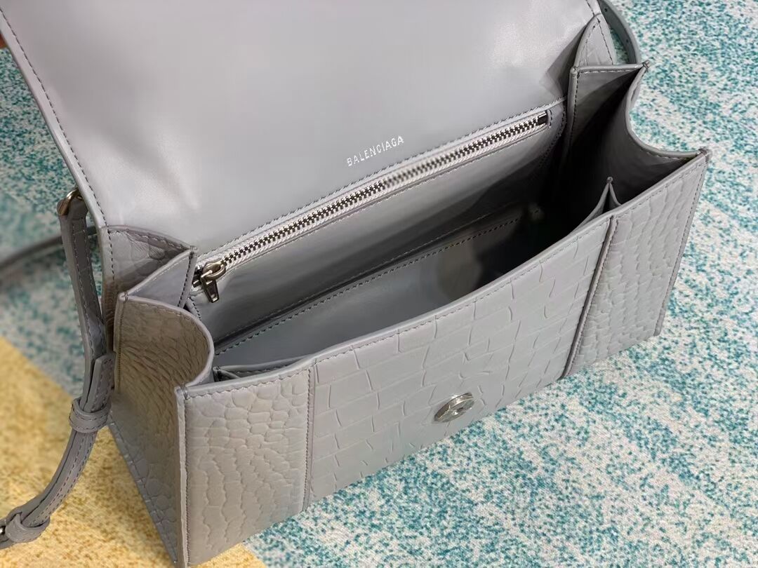 Balenciaga HOURGLASS MEDIUM TOP HANDLE BAG B108892E grey