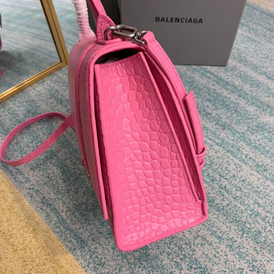 Balenciaga HOURGLASS MEDIUM TOP HANDLE BAG B108892E pink