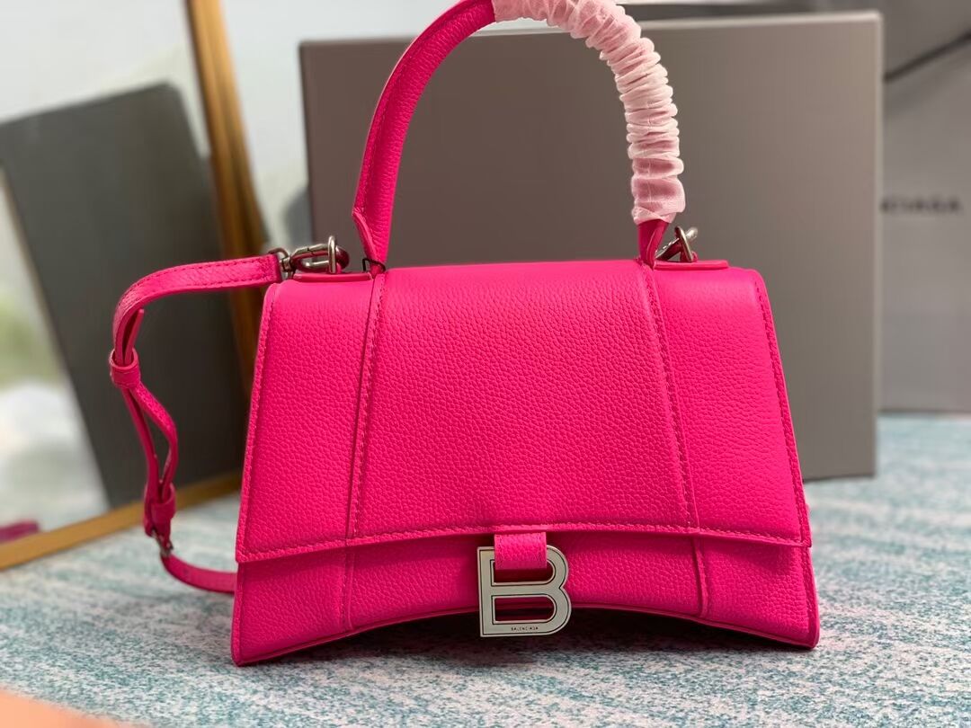 Balenciaga HOURGLASS SMALL TOP HANDLE BAG B108895 neon pink