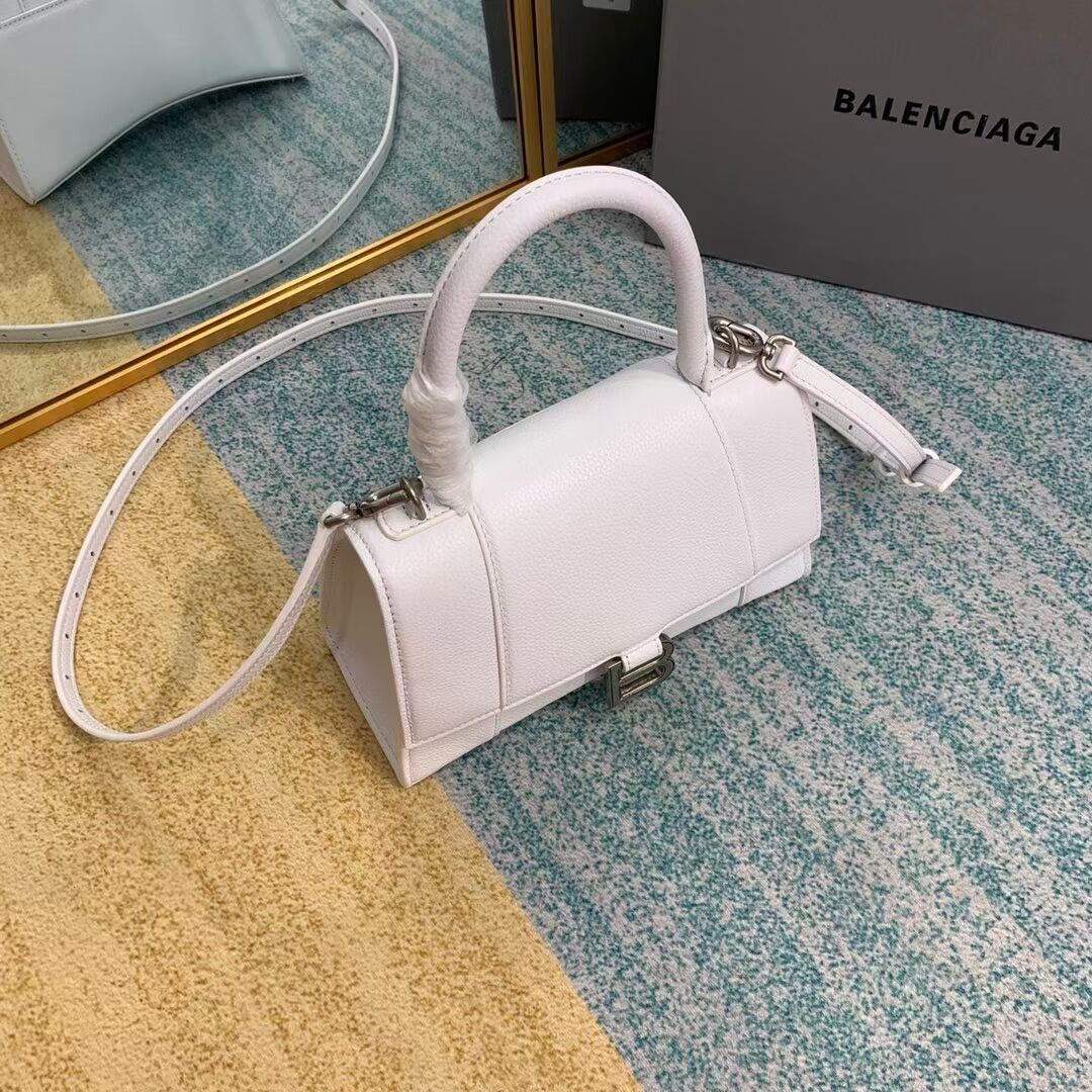 Balenciaga HOURGLASS SMALL TOP HANDLE BAG B108895 white