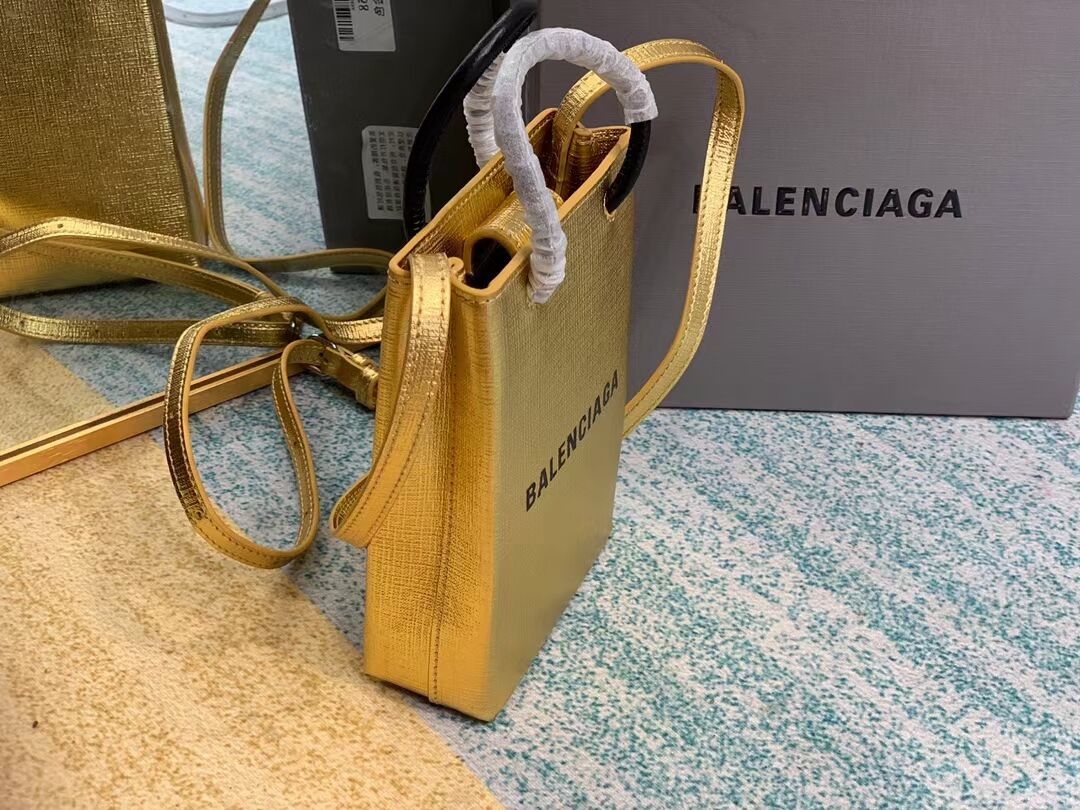 Balenciaga Original Leather Mini Shopper Bag B152865 gold