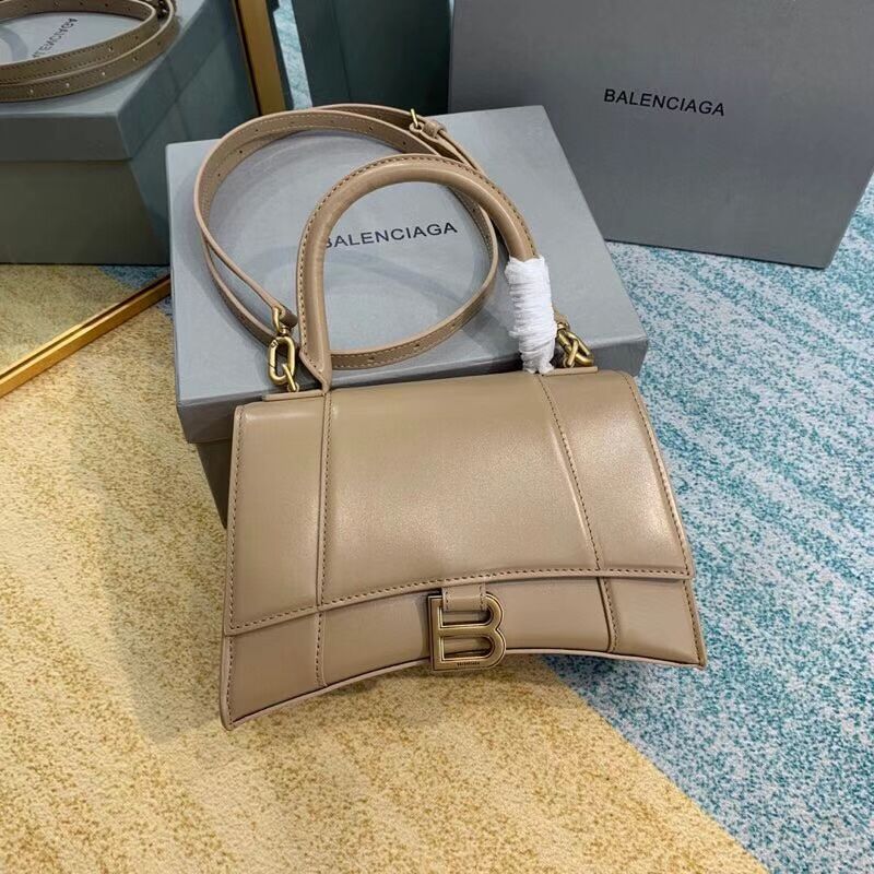 Balenciaga HOURGLASS SMALL TOP HANDLE BAG B108895-1 apricot