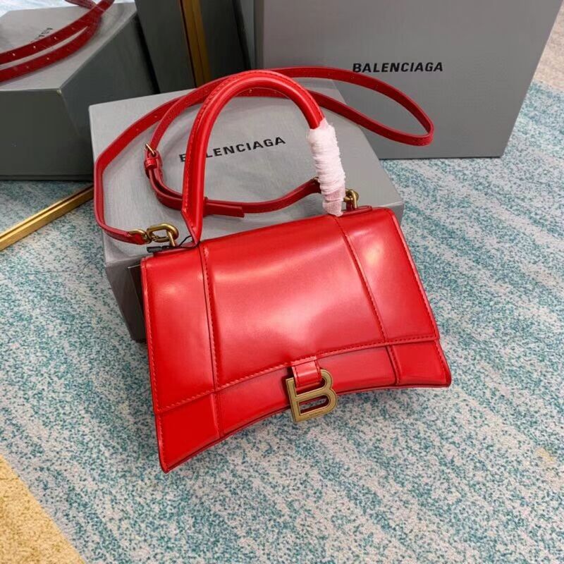 Balenciaga HOURGLASS SMALL TOP HANDLE BAG B108895-1 red