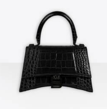 Balenciaga HOURGLASS SMALL TOP HANDLE BAG crocodile embossed calfskin B108895F