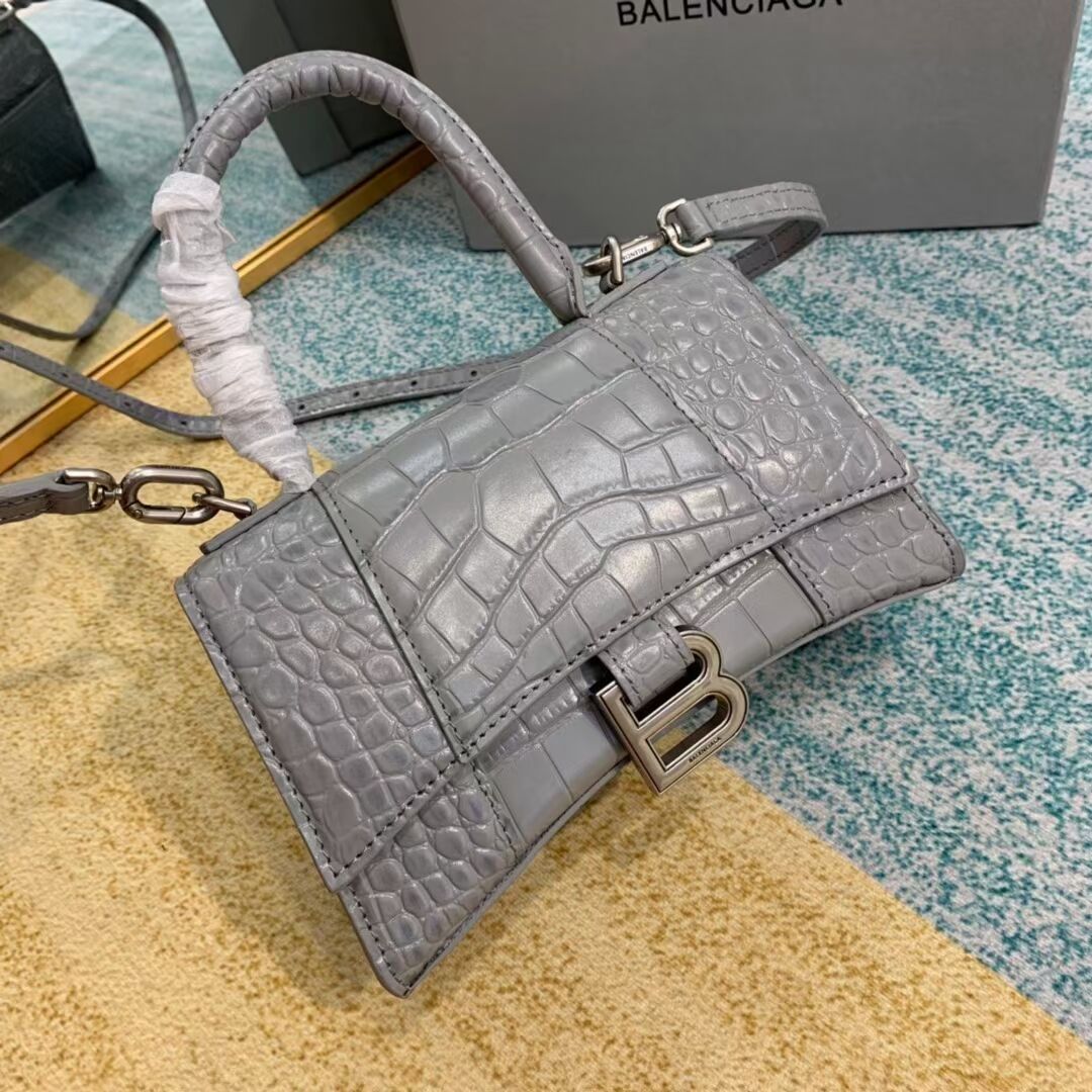 Balenciaga Hourglass XS Top Handle Bag 28331S grey