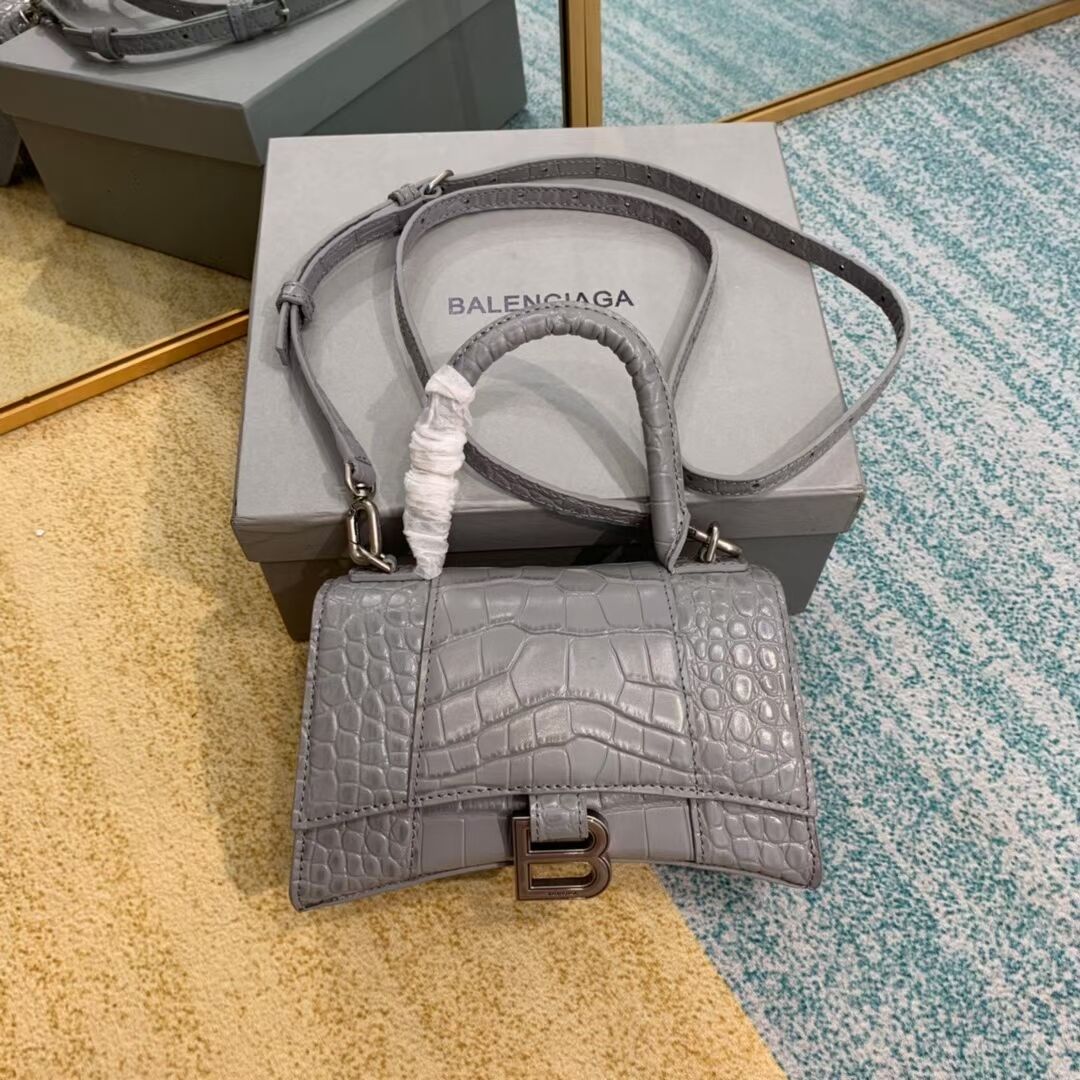 Balenciaga Hourglass XS Top Handle Bag 28331S grey