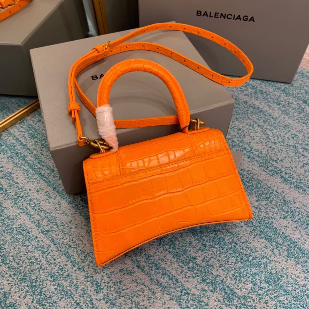 Balenciaga Hourglass XS Top Handle Bag 28331S orang