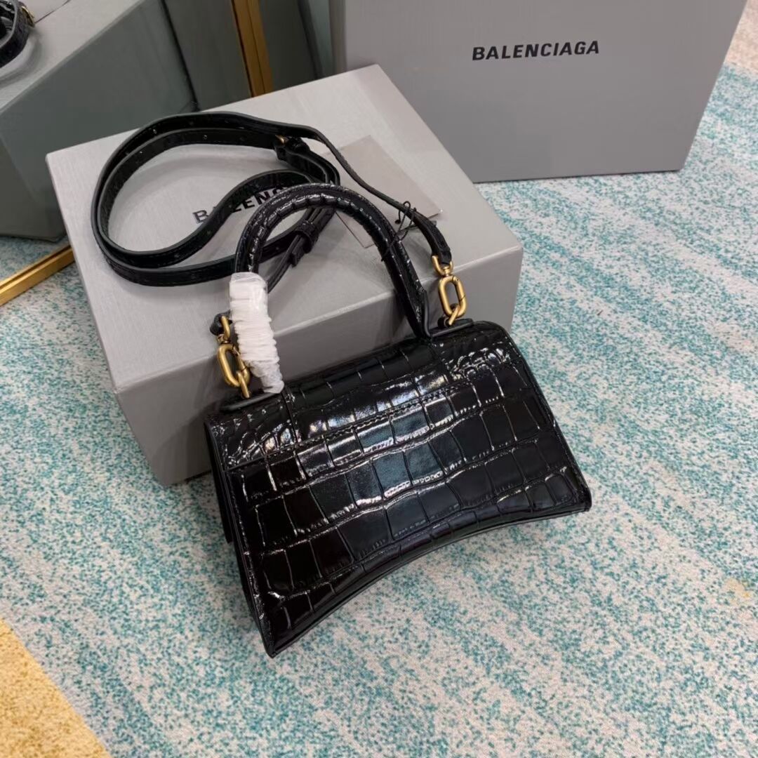 Balenciaga Hourglass XS Top Handle Bag 28331S black