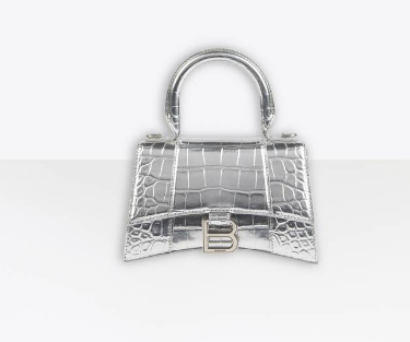 Balenciaga Hourglass XS Top Handle Bag 28331S silver