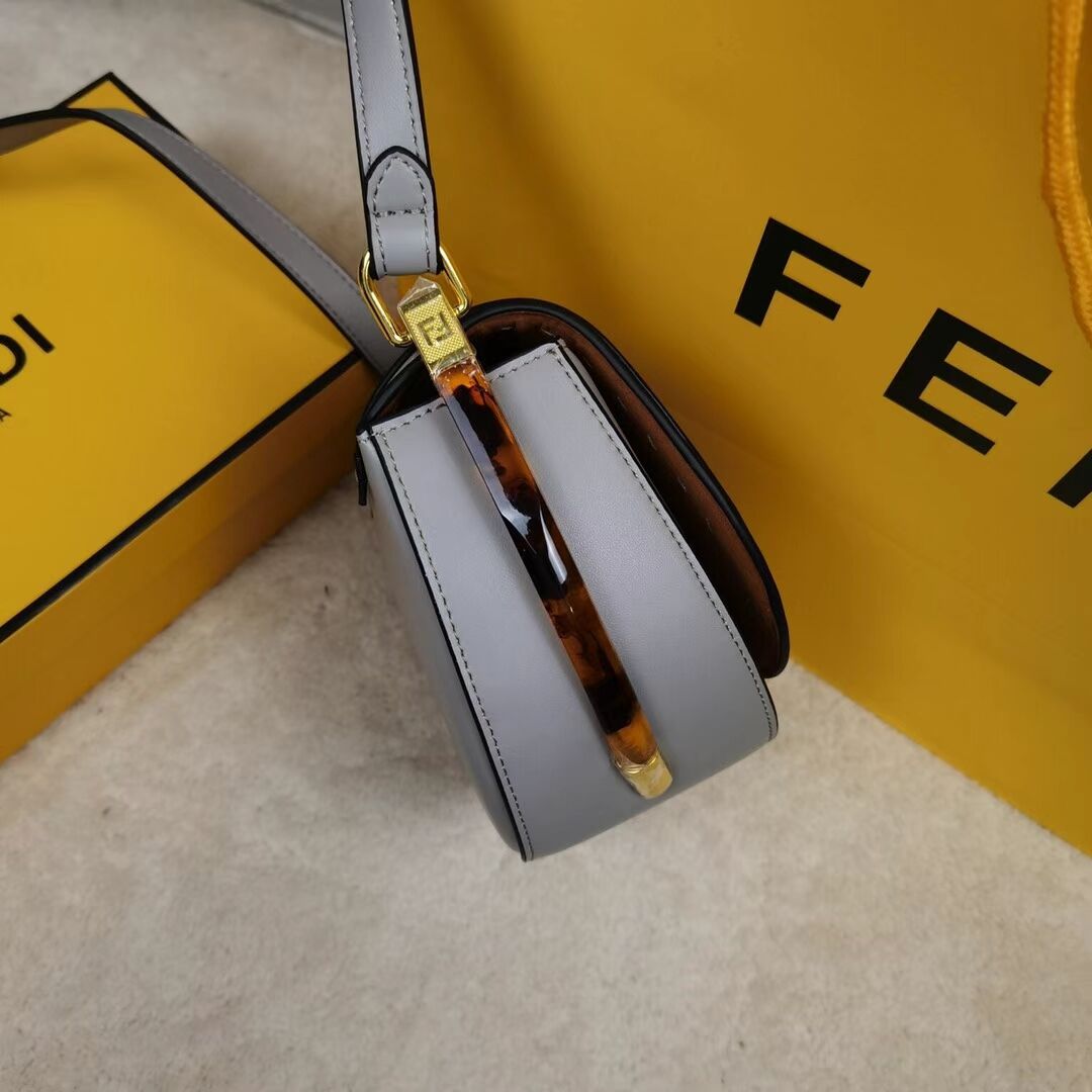 FENDI MOONLIGHT leather bag 8BT346A grey