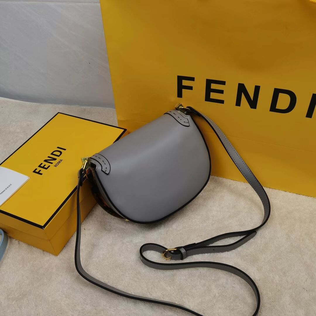 FENDI MOONLIGHT leather bag 8BT346A grey