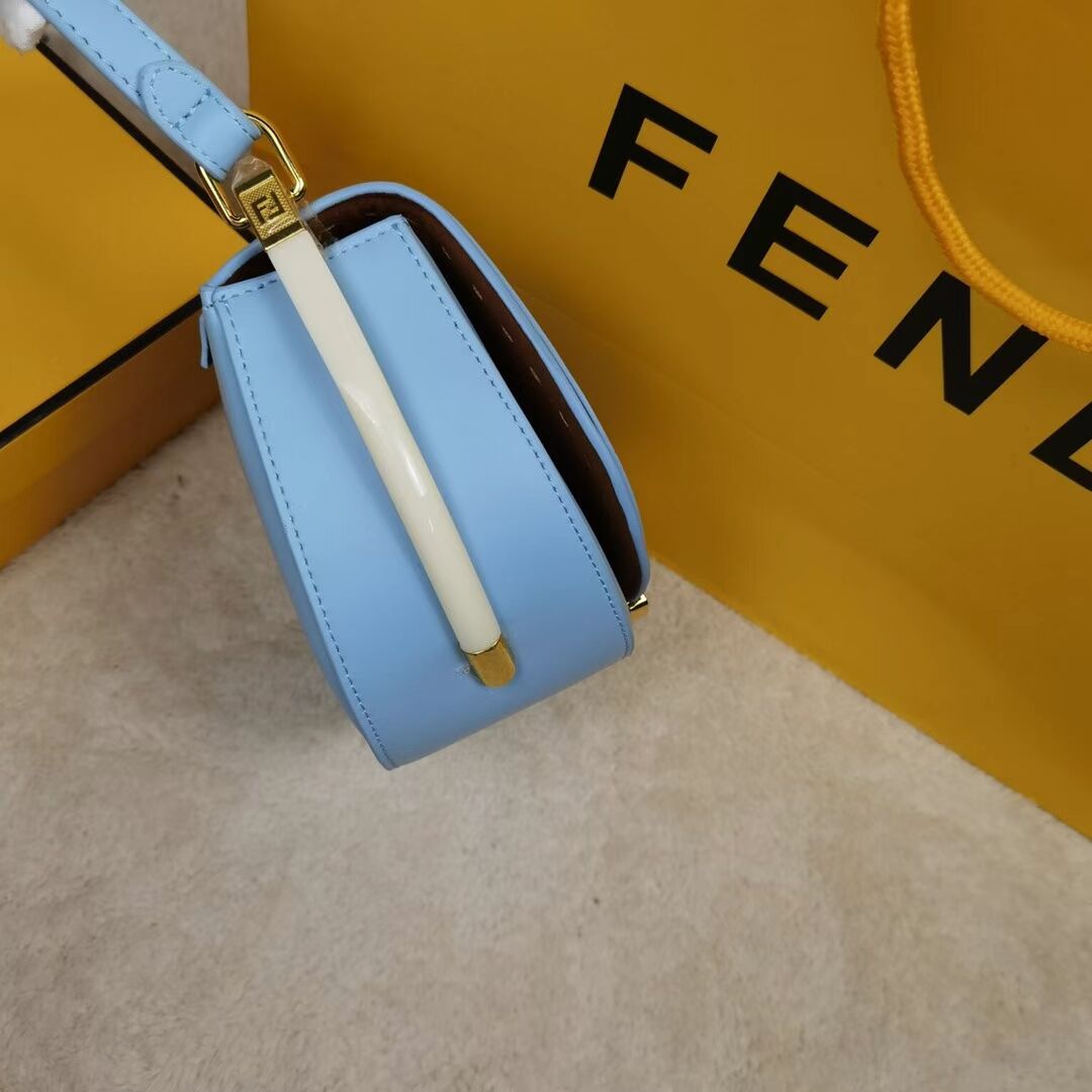 FENDI MOONLIGHT leather bag 8BT346A light blue