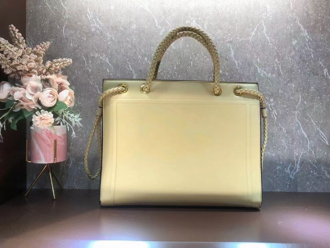 FENDI PACK MEDIUM SHOPPING BAG leather bag F1508 beige