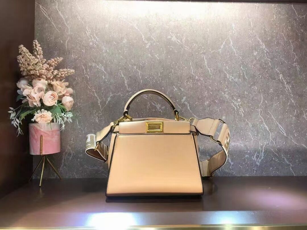 FENDI PEEKABOO ISEEU SMALL leather bag F1615 apricot