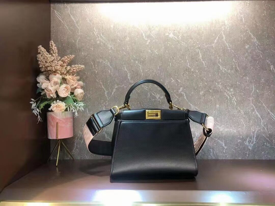 FENDI PEEKABOO ISEEU SMALL leather bag F1615 black