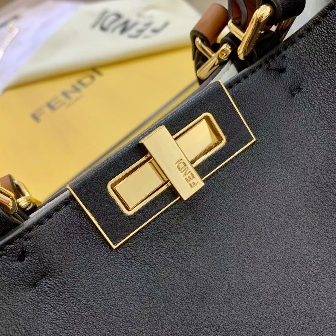 FENDI PEEKABOO X-TOTE leather bag F1527 black