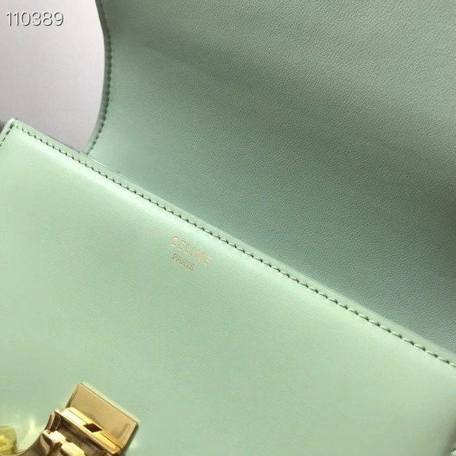 Celine TEEN TRIOMPHE BAG IN SHINY CALFSKIN MINERAL 188423 light green