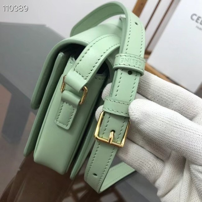 Celine TEEN TRIOMPHE BAG IN SHINY CALFSKIN MINERAL 188423 light green