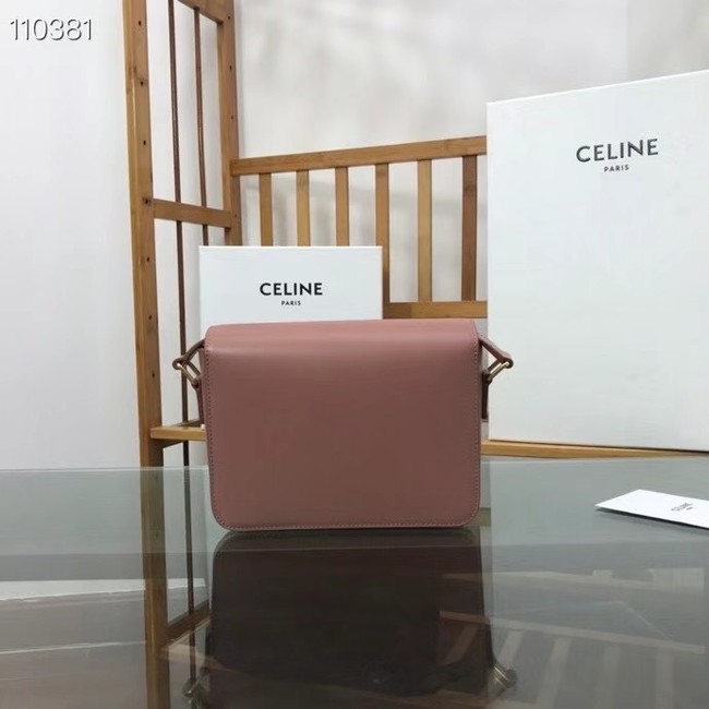 Celine TEEN TRIOMPHE BAG IN SHINY CALFSKIN MINERAL 188423 pink