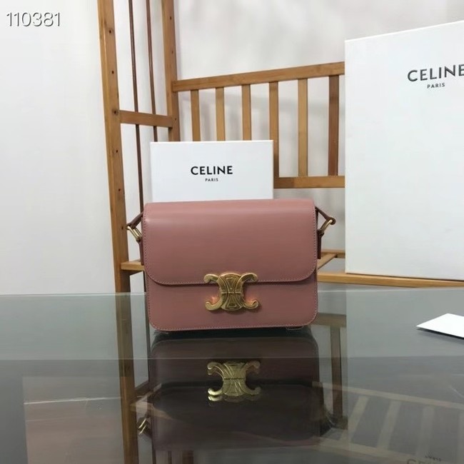 Celine TEEN TRIOMPHE BAG IN SHINY CALFSKIN MINERAL 188423 pink