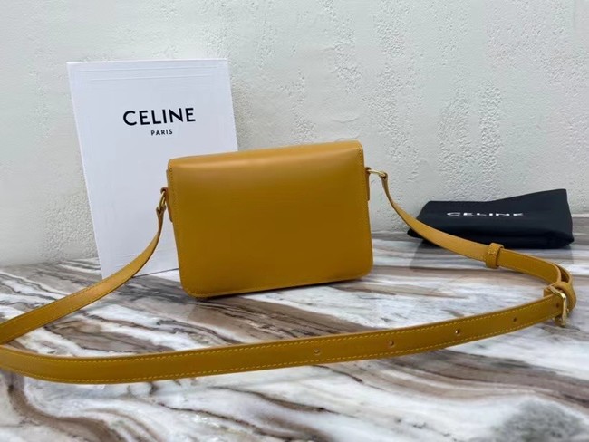 Celine TEEN TRIOMPHE BAG IN SHINY CALFSKIN MINERAL 188423 yellow