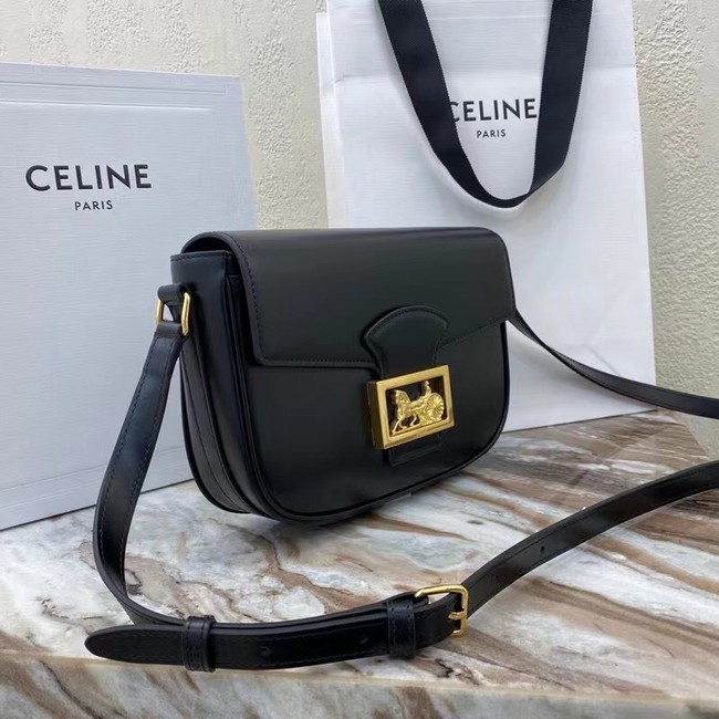 Celine TEEN TRIOMPHE BAG IN SHINY CALFSKIN MINERAL 195302 black