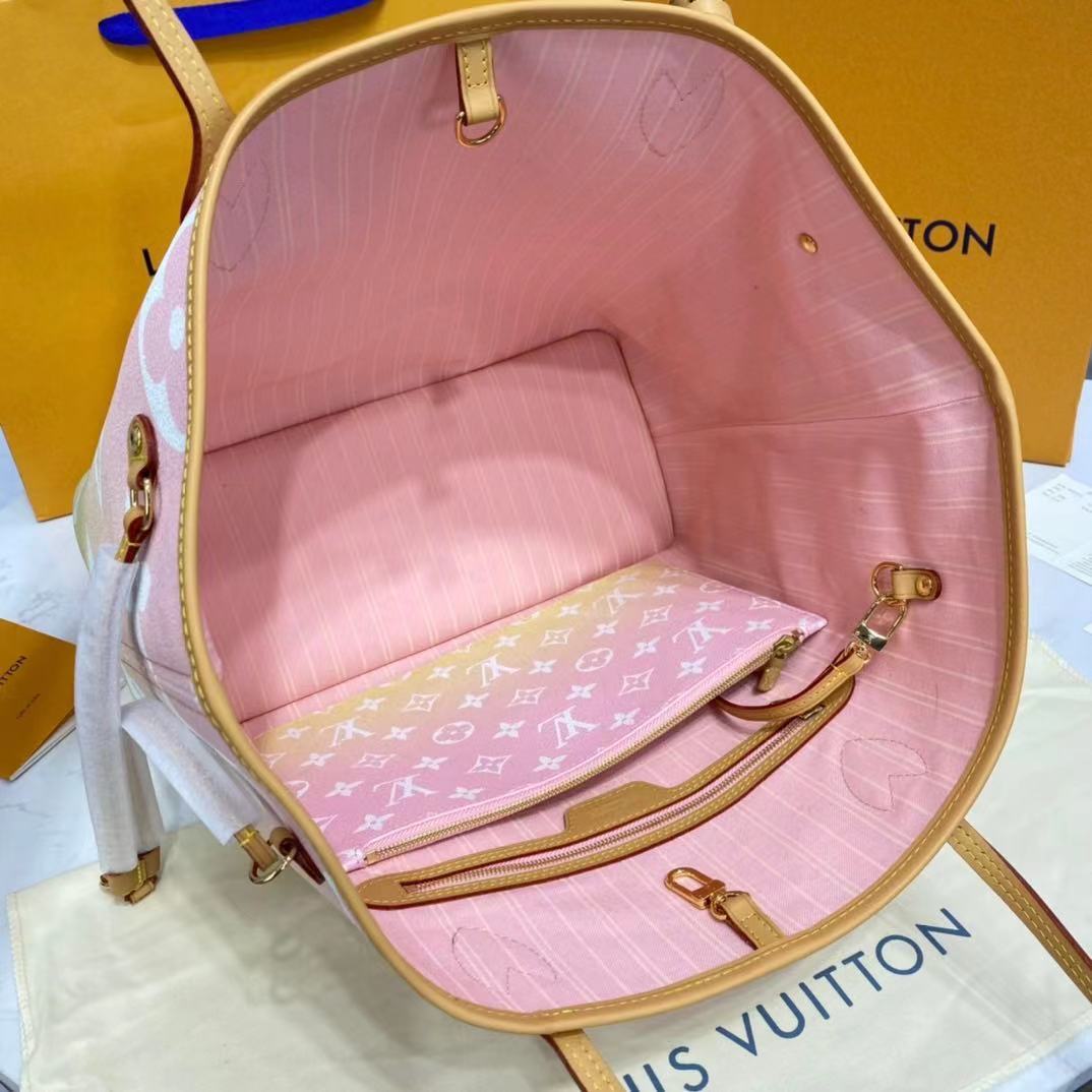 Louis Vuitton NEVERFULL MM M45680 Pink & Yellow