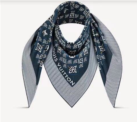 Louis Vuitton Silk Scarf M76781 Dark Blue