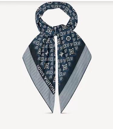 Louis Vuitton Silk Scarf M76781 Dark Blue