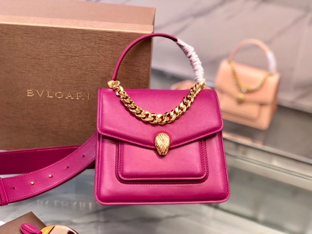 Bvlgari Serpenti Forever leather small crossbody bag B210762 rose