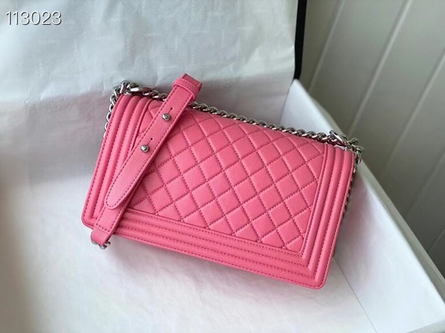 Chanel Boy Flap Original Caviar Leather Shoulder  Bag A67086 rose