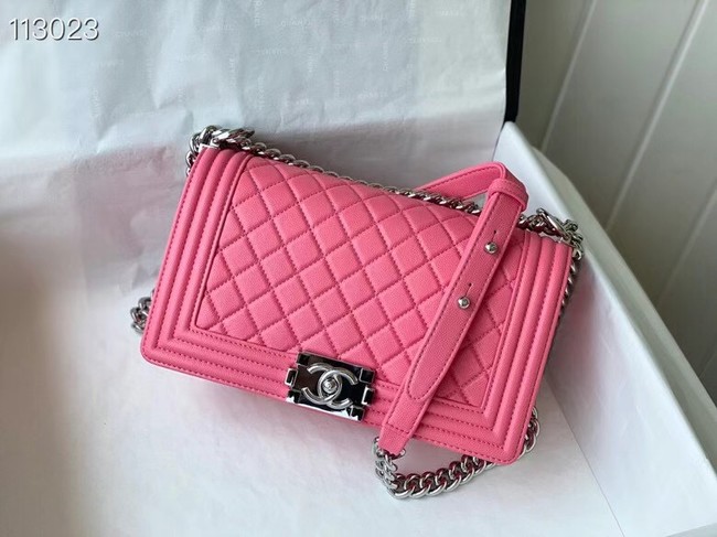 Chanel Boy Flap Original Caviar Leather Shoulder Bag A67086 rose