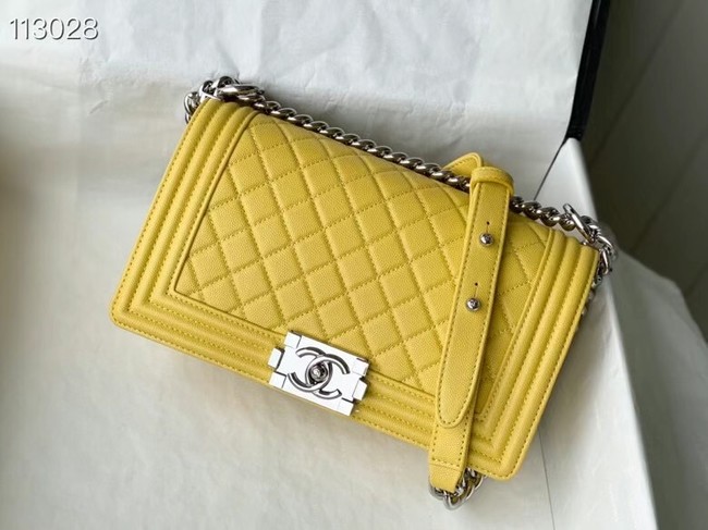 Chanel Le Boy Flap Shoulder Bag Original Leather A67086 yellow